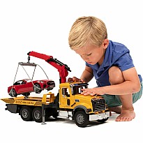 Bruder MACK Granite Tow Truck with Roadster