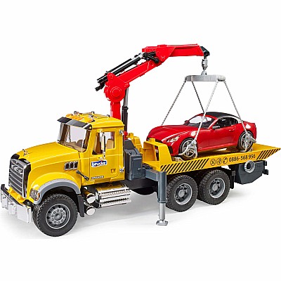 Bruder MACK Granite Tow Truck with Roadster