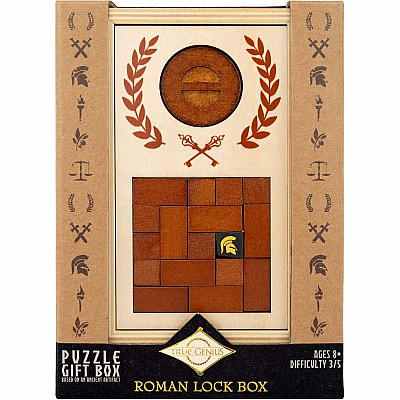 True Genius Roman Lock Box Puzzle Gift Box