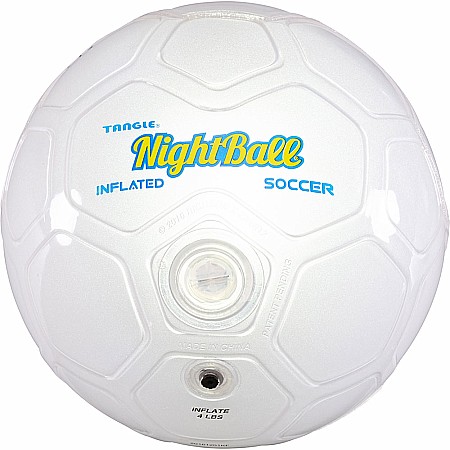 NightBall Inflated Soccer Ball - White
