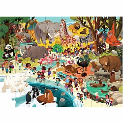 Crocodile Creek "Day at the Zoo" (48 Pc Puzzle)