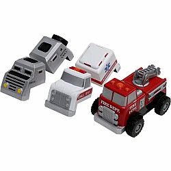 Magnetic Build-A-Truck - Fire and Rescue