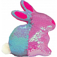 Iscream Bunny Reversible Sequin Pillow