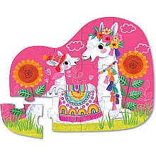 Mini Puzzle 12pc - Llama Love