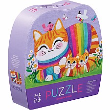 Mini Puzzle 12pc - Cuddly Cat