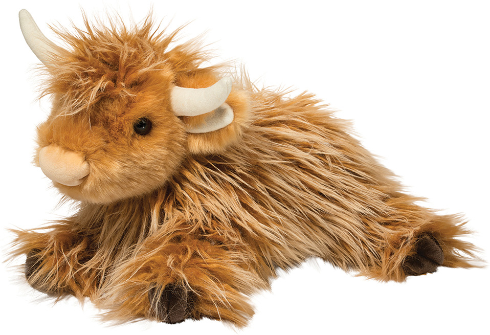 living nature highland cow soft toy with sound