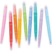 Confetti Stamp Double-Ended Markers - Set of 9