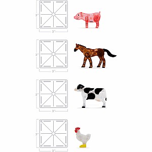 Magna-Tiles Farm Animals Set