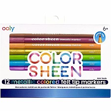 Color Sheen Metallic Felt Tip Markers - 12 pk