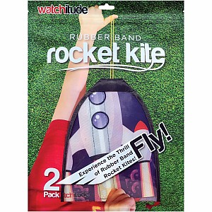 Rubber Band Rocket Kite - Rainbow Star - 2 pk