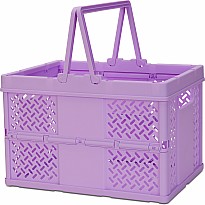 Purple Foldable Storage Crate Large