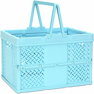 Blue Foldable Storage Crate Large