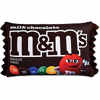 Milk Chocolate M&M's Candy Microbead Plush