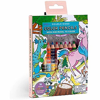 Double-Sided Colored Pencils with Mini Mural - Magical Creatures