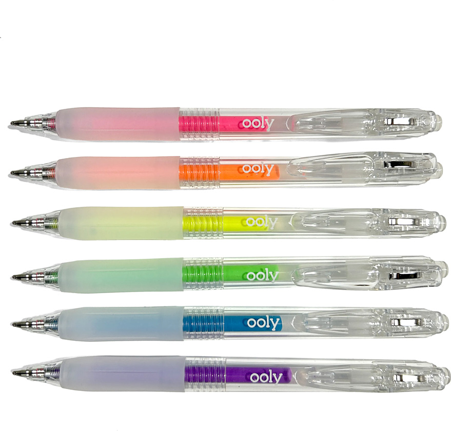 OOLY Jelly Gloss 6 Neon Multi-Surface Deco Gel Pens