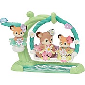 Calico Critters Deer Babies Floral Swing Set