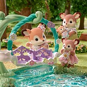 Calico Critters Deer Babies Floral Swing Set