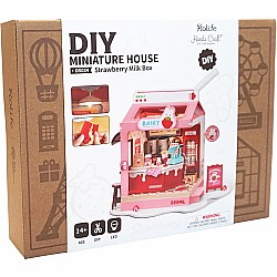 DIY Miniature House: Strawberry Milk Box Kit