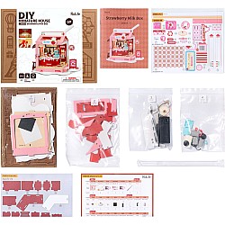 DIY Miniature House: Strawberry Milk Box Kit