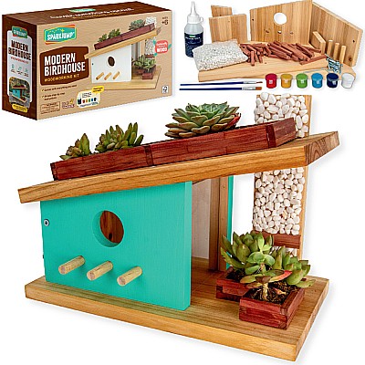 Modern Birdhouse Woodworking Kit