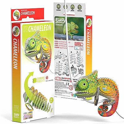 Eugy Chameleon 3D Cardboard Model Kit