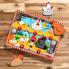 Push to Pop Puzzle Happy Hens
