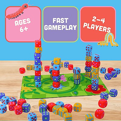 Stack-a-pillars: Dice Stacking Game