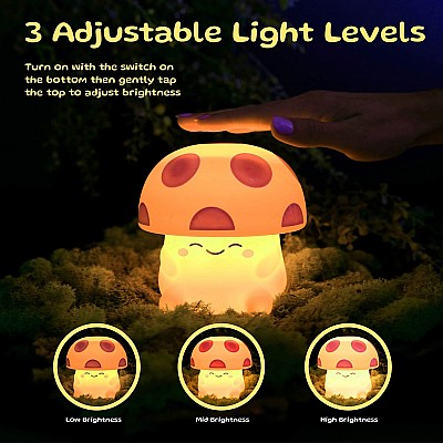 Mushi Ambient Squishy Mushroom Light Asst