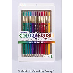 Color Brush Watercolor Pencil & Paintbrush in One Jewel Tones - Set of 12