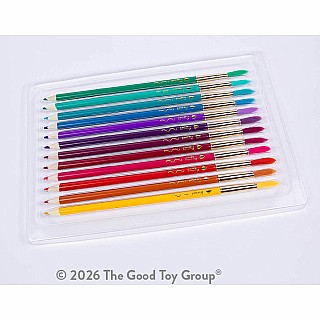 Color Brush Watercolor Pencil & Paintbrush in One Jewel Tones - Set of 12