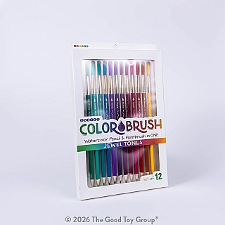 Color Brush Watercolor Pencil & Paintbrush in One Jewel Tones - Set of 12