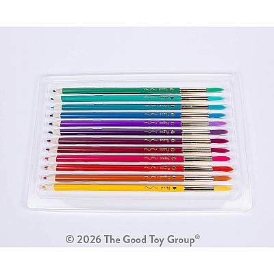 Color Brush Watercolor Pencil & Paintbrush in One Jewel Tones - Set of 12