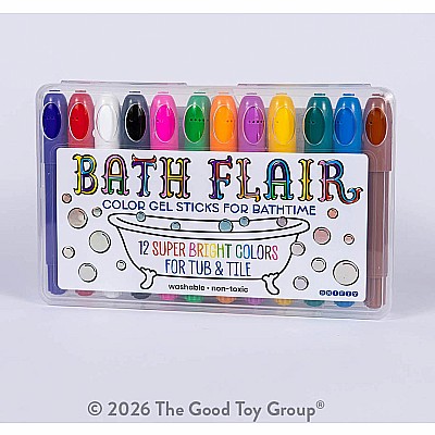 Bath Flair Color Gel Sticks for Bathtime - Set of 12