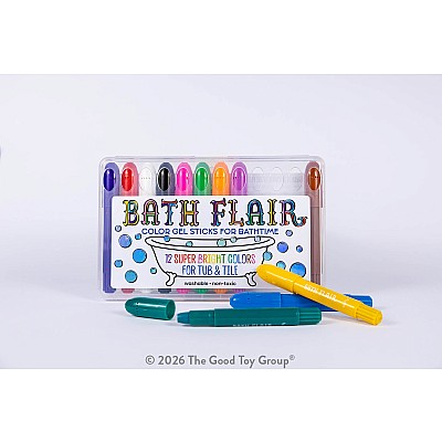 Bath Flair Color Gel Sticks for Bathtime - Set of 12