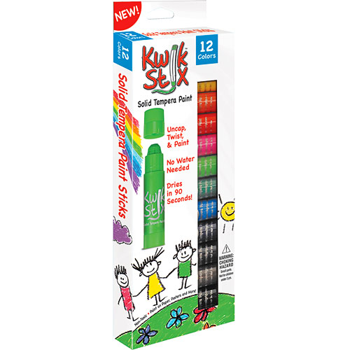 Kwik Stix Tempera Paint Sticks - 12 Classic Colors from The Pencil Grip,  Inc. - School Crossing
