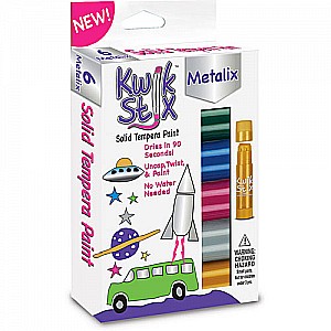 Kwik Stix Tempera Paint Sticks - 6 Metalix Colors