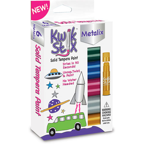 Kwik Stix Tempera Paint Sticks - 6 Metalix Colors - TGTG Distributors -  Dancing Bear Toys