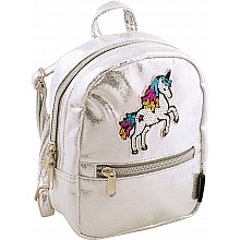 Fashion Angels Silver Shimmer Unicorn Micro-Mini Backpack