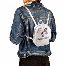 Fashion Angels Silver Shimmer Unicorn Micro-Mini Backpack