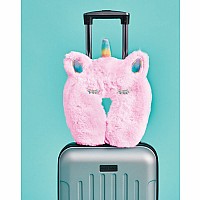 Iscream Furry Pink Unicorn Neck Pillow