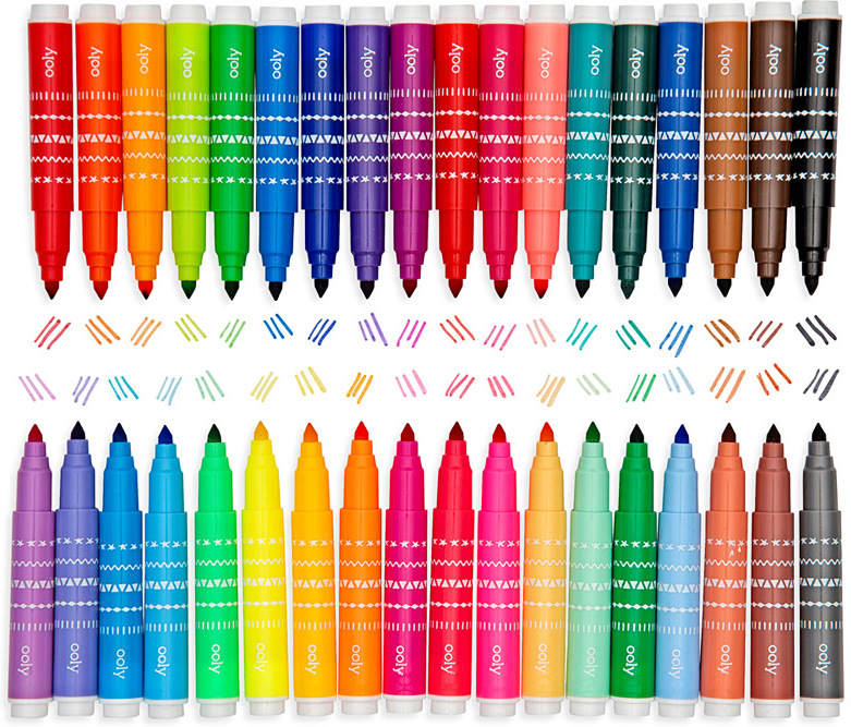 Double Up! 2-in-1 Set of 36 Mini Markers – Luxe