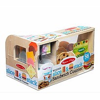 Melissa & Doug Wooden Slice & Stack Sandwich Counter