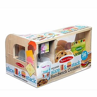 Melissa & Doug Wooden Slice & Stack Sandwich Counter