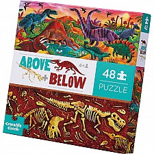 Above + Below Floor Puzzle - Dinosaur World 48 pc