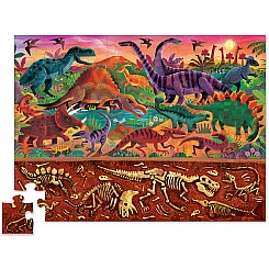 Above + Below Floor Puzzle - Dinosaur World 48 pc