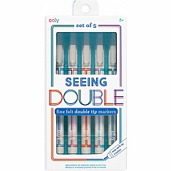 Seeing Double Fine Felt Double Tip Markers - Set of 5