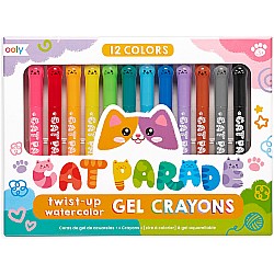 Cat Parade Twist-Up Watercolor Gel Crayons - Set of 12