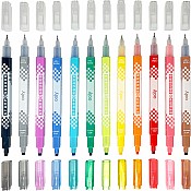 Stamp a Square Double-Ended Markers - Set of 12