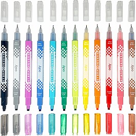 Stamp a Square Double-Ended Markers - Set of 12