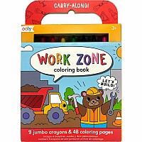 Carry Along Work Zone Coloring Book and Crayon Set